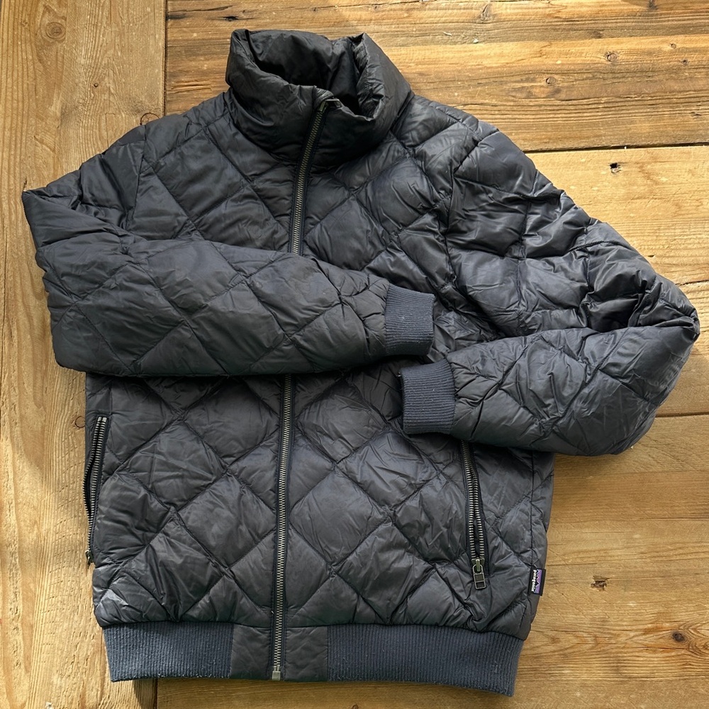Womens Navy Quilted Jacket